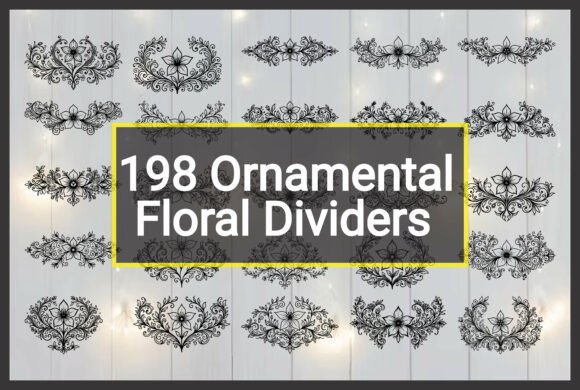 198 Ornamental Floral Dividers Bundle
