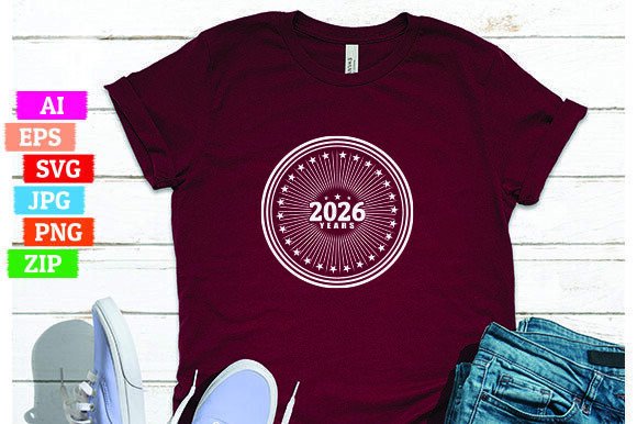 2026 Years Logo: A Time-Infused Design Asset for Modern Print-on-Demand Creators