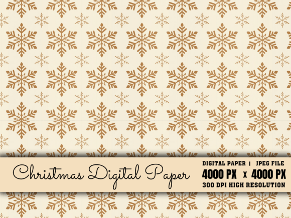 Christmas Digital Paper, Snowflake: High-Resolution Design Freedom for Your Holiday Projects