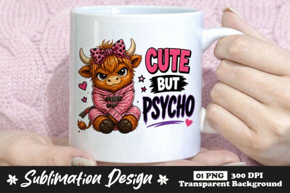 Cute but Psycho Highland Cow PNG: A Strategic Asset for Creative Professionals
