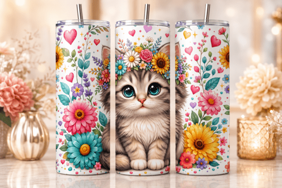 Cute Cat Tumbler Wrap Bundle: Where Whimsy Meets Functionality