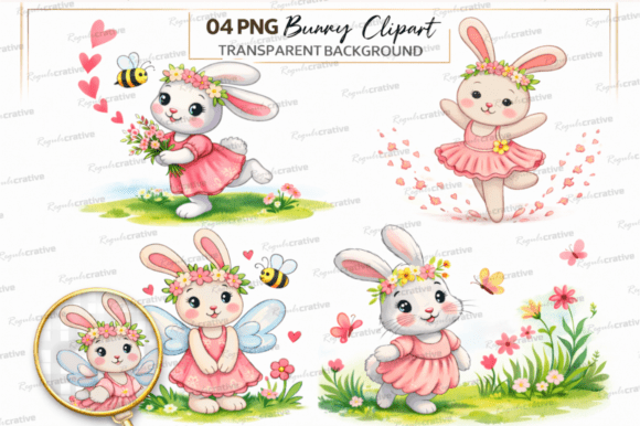 Easter Bunny Fairy Clipart PNG