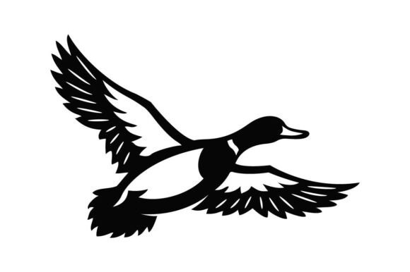 Flying Mallard Duck SVG