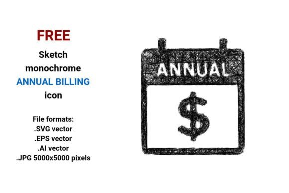 FREE Sketch Annual Billing Icon