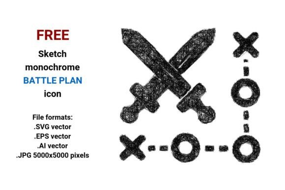 FREE Sketch Battle Plan Icon: Hand-Drawn Strategy Assets for Designers and Strategists
