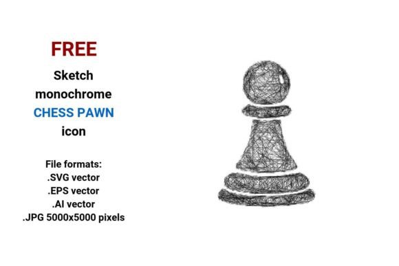 Free Sketch Chess Pawn Icon: Versatile, Scalable & Ready for Any Project