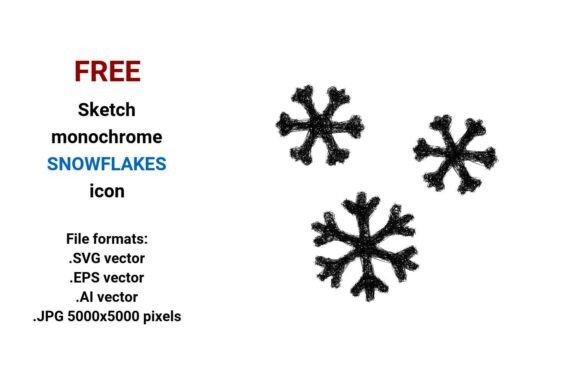FREE Sketch Snowflakes Icon: Scalable, Stylish & Ready for Real Projects