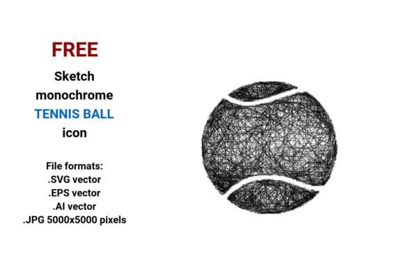 FREE Sketch Tennis Ball Icon