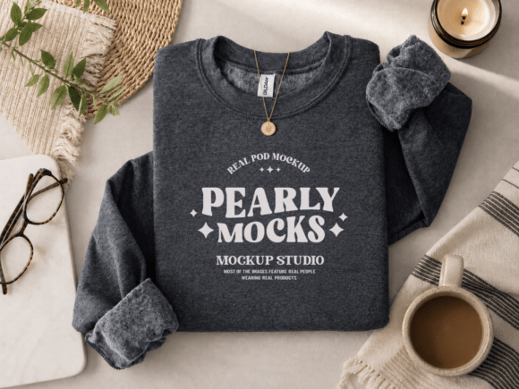 Gildan 18000 Dark Heather Mockup: Elevating Design Presentation Through Intentional Visual Context