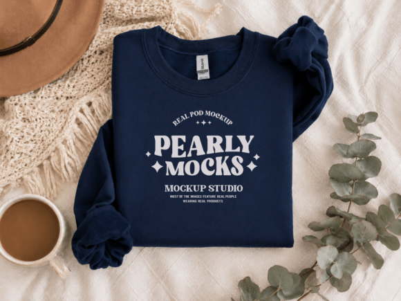 Gildan 18000 Flat Lay Folded Mockup