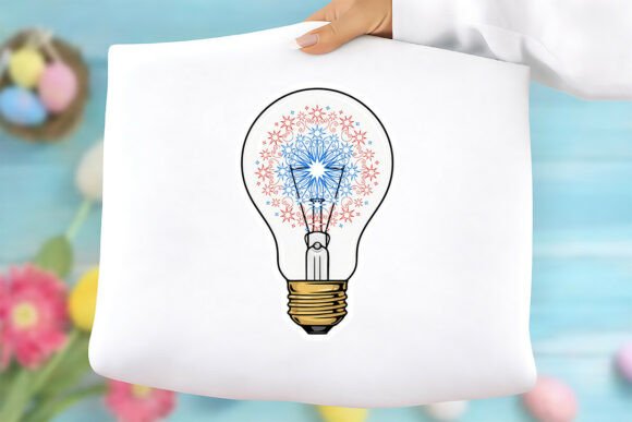 Patriotic Light Bulb Free PNG