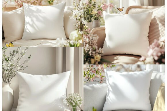 Pillow Mockup & Square Pillow Mockup PSD