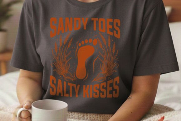 Sandy Toes Salty Kisses Summer Tee SVG