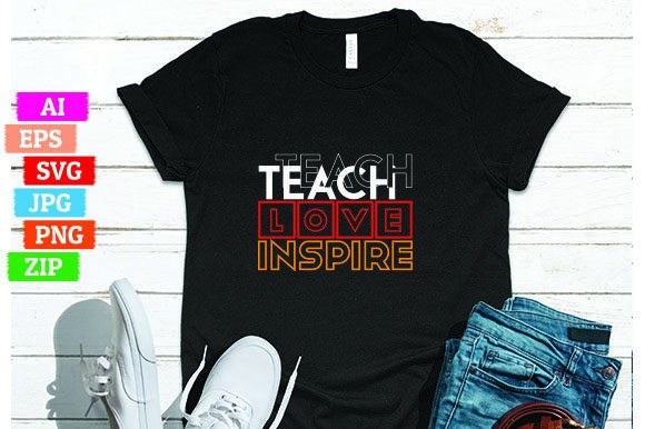 Teach Love Inspire: A Practical Design Asset for Print-on-Demand Creators