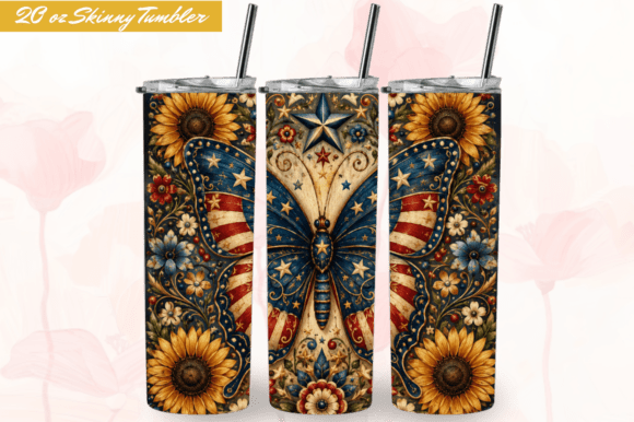 Why 4th of July Butterfly Tumbler Wraps PNG Are a Smart Choice for Sublimation Makers
