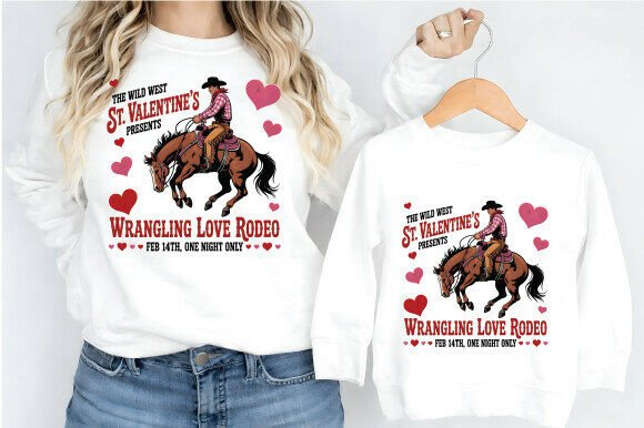 Wrangling Love Rodeo Valentine PNG: Rustic Romance for Western-Themed Valentine’s Projects